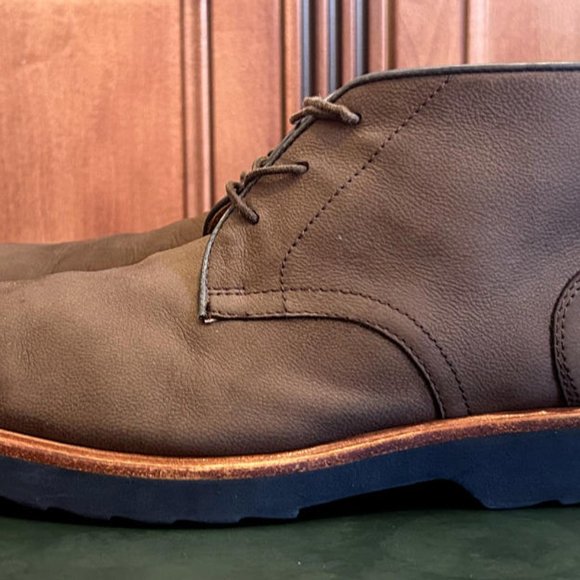 CLARKS Men\'s FULHAM HI BROWN NUBUCK LEATHER Chukka BOOTS #67498 SIZE 9.5 - NICE! main image 6